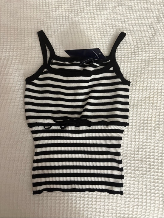 Brandy Melville Tops - Black and White Stripe Brandy Tank